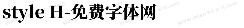 style H字体转换
